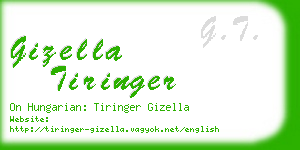 gizella tiringer business card